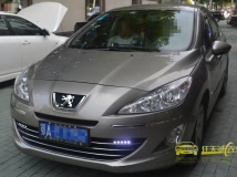 标致408加装专车专用LED日行灯,正远通用鹰眼日行灯,408改灯