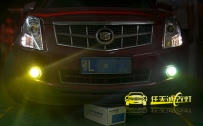 凯迪拉克SRX 车灯改装奥迪Q5原厂双光透镜、全新飞利浦D1S氙气灯泡、博世快启安定器