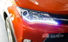 丰田RAV4车灯改装任天诚定制钻石版双光透镜、飞利浦XV 4800K 氙气灯泡、澳兹姆LED泪眼