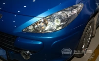 标致307 大灯改装原厂小糸Q5双光透镜、飞利浦XV D1S氙气灯泡、全新澳兹姆安定器