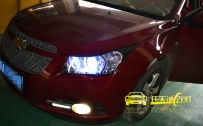 科鲁兹 改装奥迪Q5小糸双光透镜、飞利浦D1S氙气灯泡、博世安定器 蓝色光导天使眼