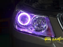 君越 改奥迪Q5透镜|飞利浦D3S灯泡|奥迪安定器|紫色天使眼