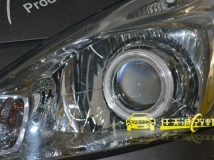 日产新骐达 改奥迪Q5透镜 欧司朗D3S灯泡 奥迪安定器 蓝色天使眼