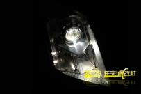 凯迪拉克SRX 改装全新海拉3双光透镜 飞利浦D1S灯泡