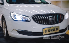 别克英朗改灯升级欧司朗LEDCLC双光透镜蓝色恶魔眼