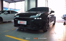 领克03车灯升级树懒舒双子座方形双直射LED+1.65寸矩阵