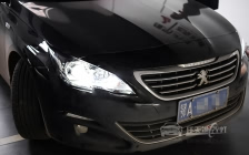 标致408 车灯改装升级任天诚定制版双光透镜、飞利浦XV 4800K氙气灯泡、澳兹姆D1S安...