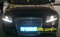 08款奥迪A6L 改装升级新款A6L大灯总成