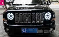Jeep自由客 大灯改装水晶流光泪眼