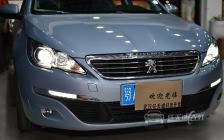 标致308S 大灯改装德国海拉5双光透镜、全新飞利浦XV D1S氙气灯泡、欧司朗D1S安定器