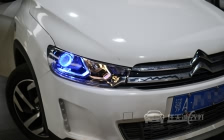雪铁龙C3-XR 车灯改装国产海5双光透镜、欧司朗D1S 4300K氙气灯泡、澳兹姆D1S安定器