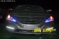 改装海拉3双光透镜 红色天使眼 雾灯氙灯---我的小八