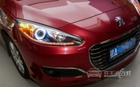 标致308 车灯改装小糸Q5双光透镜、自带氙气灯泡、自带安定器、天使眼、泪眼