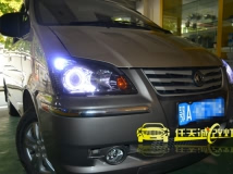 东风风行菱智 商务车 改装奥迪Q5双光透镜13款 白色天使眼