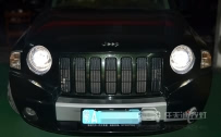 Jeep指南者 大灯改装小糸原厂Q5透镜、全新商包飞利浦D1S氙气灯泡、仿宝马光导天使眼