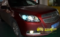 雪佛兰迈锐宝 车灯改装Q5双光透镜、飞利浦D1S氙气灯泡、远光光普氙灯、雾灯黄金眼