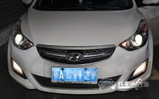 现代朗动 车灯改装升级海拉5双光透镜、飞利浦XV D1S氙气灯泡、澳兹姆D1S安定器