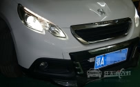 标致2008 大灯改装小糸原厂美标Q5双光透镜、雪莱特氙气灯泡、光普快启安定器