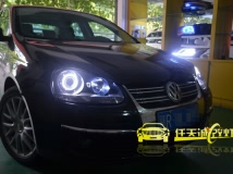 大众速腾 改装博士双光透镜 小糸D1S安定器 欧司朗CBI灯泡