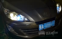 标致408 车灯改装Q5小糸美标双光透镜、全新商包飞利浦D1S氙气灯泡、雾灯改装黄金眼