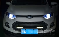 福特翼搏 车灯改装原厂小糸Q5双光透镜、全新飞利浦D1S灯泡、法雷奥安定器、蓝色天使眼
