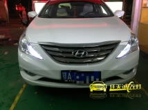 索纳塔八 升级原装q5透镜，雪莱特5000k灯泡，光普一秒快起安定器