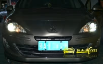 标致408 车灯改装Q5小糸双光透镜、全新进口飞利浦D1S氙气灯泡、进口法雷奥快启安定器
