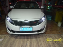 武汉改装起亚K5奥迪Q5小糸双光透镜，6000K雪莱特顶级鼓泡，光普解码安定器，白色天...