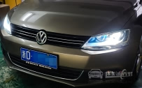 [绍兴改灯]大众速腾 车灯改装小糸Q5透镜双光透镜、飞利浦XV氙气灯泡、法雷奥安定器