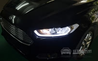福特新蒙迪欧 车灯改装Q5原厂小糸双光透镜、全新飞利浦D1S氙气灯泡、光导泪眼日行灯