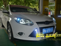 [潜江改灯]福特新福克斯 改装奥迪Q5原厂小糸双光透镜 宝马天使眼