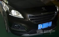 标致3008 免拆大灯改装Q5原厂小糸双光透镜、全新商包飞利浦D1S氙气灯泡、法雷奥安定器