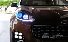 起亚KX5 原车大灯升级澳兹姆 D2H 双光透镜氙灯套装 澳兹姆泪眼日行灯