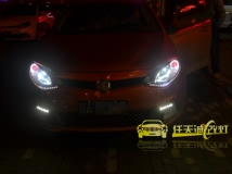 名爵MG6 改装Q5双光透镜 白色天使眼 红色恶魔眼 欧司朗灯泡 泪眼