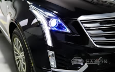 凯迪拉克XT5车灯改装任天诚定制钻石版双光透镜、飞利浦XV D1S 氙气灯泡、蓝色恶魔眼