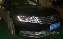 大众迈腾 低配车灯改装升级全新原厂高配LED泪眼日行灯双光透镜氙气大灯总成