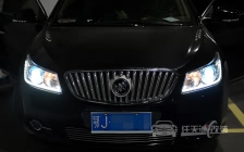 别克君越 大灯改装任天诚定制钻石版双光透镜、飞利浦XV 4800K灯泡、流光泪眼日行灯