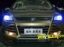 福特新翼虎 改装奥迪Q5双光透镜 蓝色天使眼 红色恶魔眼