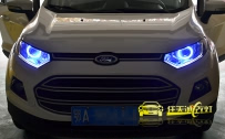 翼搏 改装奥迪Q5原装小糸双光透镜、欧司朗D1S灯泡、法雷奥安定器、蓝色天使眼