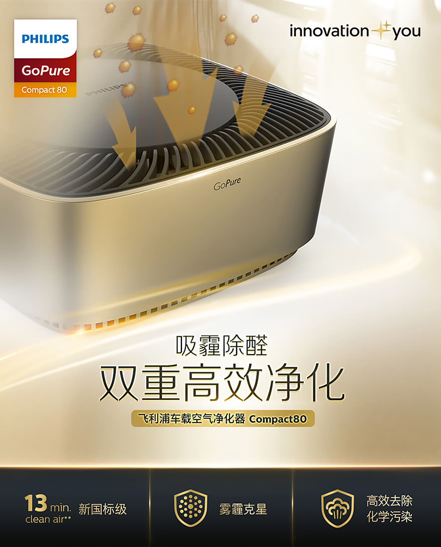 飞利浦CP80车载空气净化器
