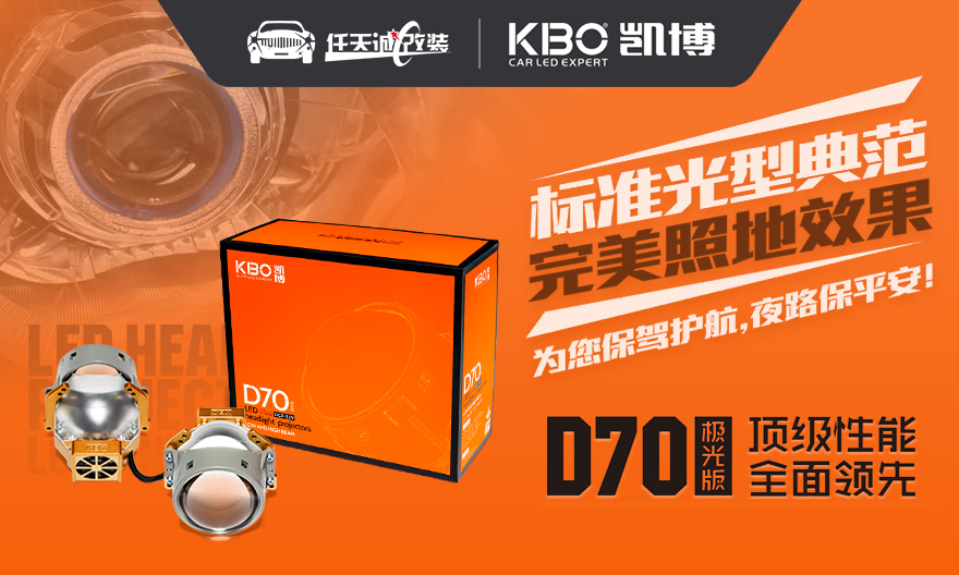 凯博D70极光版LED双光透镜
