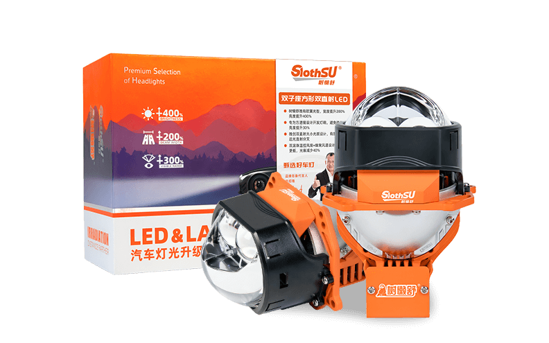 树懒舒双子座方形双直射LED透镜